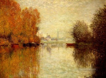 Otoño en el Sena en Argenteuil Paisaje de Claude Monet Pinturas al óleo